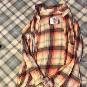 Button up Justice LS shirt